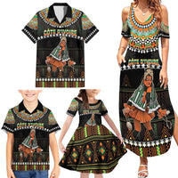 Ivory Coast Festival Of Masks Family Matching Summer Maxi Dress and Hawaiian Shirt Traditional Zaouli Dance LT05 - Wonder Print Shop
