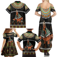 Ivory Coast Festival Of Masks Family Matching Summer Maxi Dress and Hawaiian Shirt Traditional Zaouli Dance LT05 - Wonder Print Shop