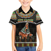 Ivory Coast Festival Of Masks Kid Hawaiian Shirt Traditional Zaouli Dance LT05 - Wonder Print Shop