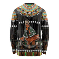 Ivory Coast Festival Of Masks Long Sleeve Shirt Traditional Zaouli Dance LT05 - Wonder Print Shop
