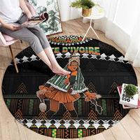 Ivory Coast Festival Of Masks Round Carpet Traditional Zaouli Dance