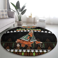 Ivory Coast Festival Of Masks Round Carpet Traditional Zaouli Dance