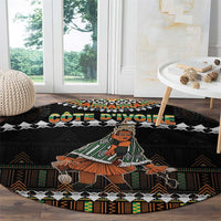 Ivory Coast Festival Of Masks Round Carpet Traditional Zaouli Dance