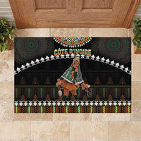 Ivory Coast Festival Of Masks Rubber Doormat Traditional Zaouli Dance LT05 - Wonder Print Shop