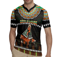 Ivory Coast Festival Of Masks Rugby Jersey Traditional Zaouli Dance LT05 - Wonder Print Shop