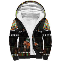Ivory Coast Festival Of Masks Sherpa Hoodie Traditional Zaouli Dance LT05 - Wonder Print Shop