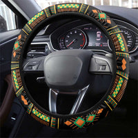Ivory Coast Festival Of Masks Steering Wheel Cover Traditional Zaouli Dance LT05 - Wonder Print Shop