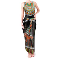Ivory Coast Festival Of Masks Tank Maxi Dress Traditional Zaouli Dance LT05 - Wonder Print Shop