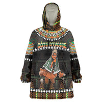 Ivory Coast Festival Of Masks Wearable Blanket Hoodie Traditional Zaouli Dance LT05 - Wonder Print Shop