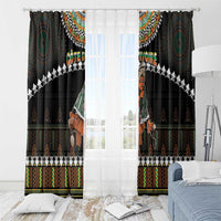 Ivory Coast Festival Of Masks Window Curtain Traditional Zaouli Dance LT05 - Wonder Print Shop