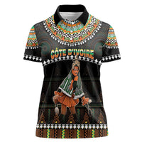 Ivory Coast Festival Of Masks Women Polo Shirt Traditional Zaouli Dance LT05 - Wonder Print Shop