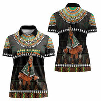 Ivory Coast Festival Of Masks Women Polo Shirt Traditional Zaouli Dance LT05 - Wonder Print Shop