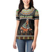 Ivory Coast Festival Of Masks Women Polo Shirt Traditional Zaouli Dance LT05 - Wonder Print Shop