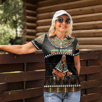 Ivory Coast Festival Of Masks Women Polo Shirt Traditional Zaouli Dance LT05 - Wonder Print Shop