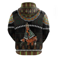 Ivory Coast Festival Of Masks Zip Hoodie Traditional Zaouli Dance LT05 - Wonder Print Shop