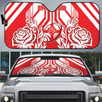 England Red Rose Rugby Auto Sun Shade Sporty Style - Wonder Print Shop
