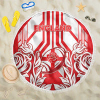 England Red Rose Rugby Beach Blanket Sporty Style - Wonder Print Shop