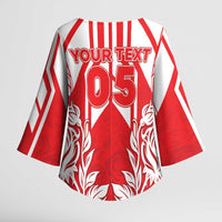 England Red Rose Rugby Custom Kimono Sleeve Blouse Sporty Style - Wonder Print Shop
