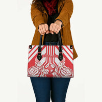 England Red Rose Rugby Leather Bag Sporty Style - Wonder Print Shop