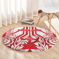 England Red Rose Rugby Round Carpet Sporty Style - Wonder Print Shop