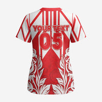 England Red Rose Rugby Custom Scrub Top Sporty Style - Wonder Print Shop