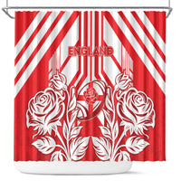 England Red Rose Rugby Shower Curtain Sporty Style - Wonder Print Shop