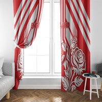 England Red Rose Rugby Window Curtain Sporty Style - Wonder Print Shop