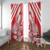 England Red Rose Rugby Window Curtain Sporty Style - Wonder Print Shop