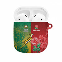 South Africa And England Rugby AirPods Case Springboks And Red Rose Together - Wonder Print Shop