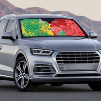 South Africa And England Rugby Auto Sun Shade Springboks And Red Rose Together - Wonder Print Shop