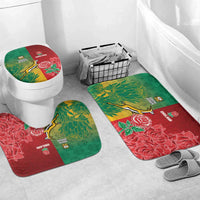 South Africa And England Rugby Bathroom Set Springboks And Red Rose Together - Wonder Print Shop