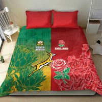 South Africa And England Rugby Bedding Set Springboks And Red Rose Together - Wonder Print Shop