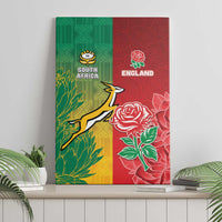 South Africa And England Rugby Canvas Wall Art Springboks And Red Rose Together - Wonder Print Shop
