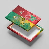 South Africa And England Rugby Canvas Wall Art Springboks And Red Rose Together - Wonder Print Shop