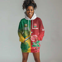 South Africa And England Rugby Custom Hoodie Dress Springboks And Red Rose Together - Wonder Print Shop