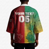 South Africa And England Rugby Custom Kimono Springboks And Red Rose Together - Wonder Print Shop