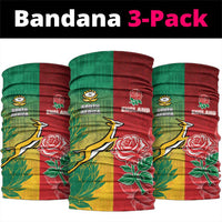 South Africa And England Rugby Neck Gaiter Springboks And Red Rose Together - Wonder Print Shop