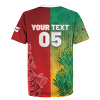 South Africa And England Rugby Custom Rugby Jersey Springboks And Red Rose Together - Wonder Print Shop