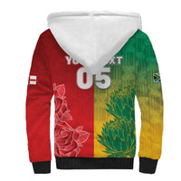 South Africa And England Rugby Custom Sherpa Hoodie Springboks And Red Rose Together - Wonder Print Shop
