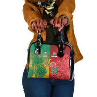 South Africa And England Rugby Shoulder Handbag Springboks And Red Rose Together - Wonder Print Shop