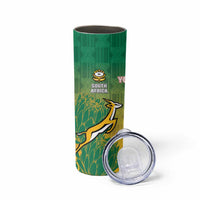 South Africa And England Rugby Custom Skinny Tumbler Springboks And Red Rose Together - Wonder Print Shop