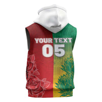 South Africa And England Rugby Custom Sleeveless Zip Hoodie Springboks And Red Rose Together - Wonder Print Shop
