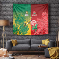 South Africa And England Rugby Tapestry Springboks And Red Rose Together - Wonder Print Shop