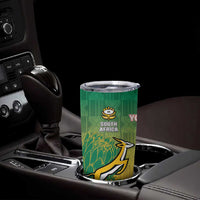 South Africa And England Rugby Custom Tumbler Cup Springboks And Red Rose Together - Wonder Print Shop