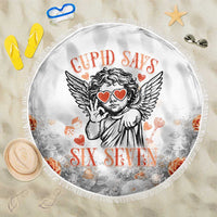 Funny Valentines Day Beach Blanket Cupid Says 67