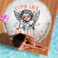 Funny Valentines Day Beach Blanket Cupid Says 67