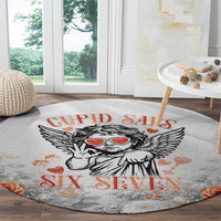 Funny Valentines Day Round Carpet Cupid Says 67