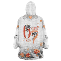 Funny Valentines Day Wearable Blanket Hoodie Cupid Says 67