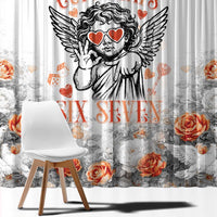 Funny Valentines Day Window Curtain Cupid Says 67