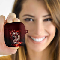 Skull Valentines Day AirPods Case I Love You To The Upside Down And Back